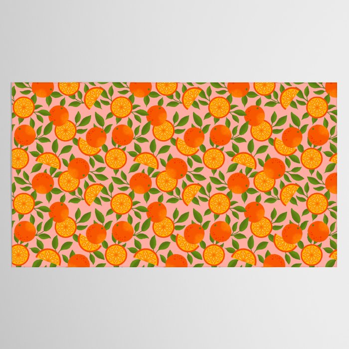 Orange Pattern on Pink Tablecloth Gallery Image 2