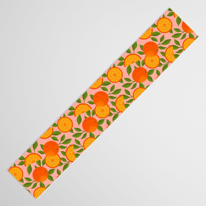 Orange Pattern on Pink Table Runner Gallery Image 3