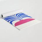 THE VASE 01: Cerise & Persian Blue Leaves Yoga Mat Gallery Image 2