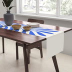 THE VASE 01: Cerise & Persian Blue Leaves Table Runner Gallery Image 2
