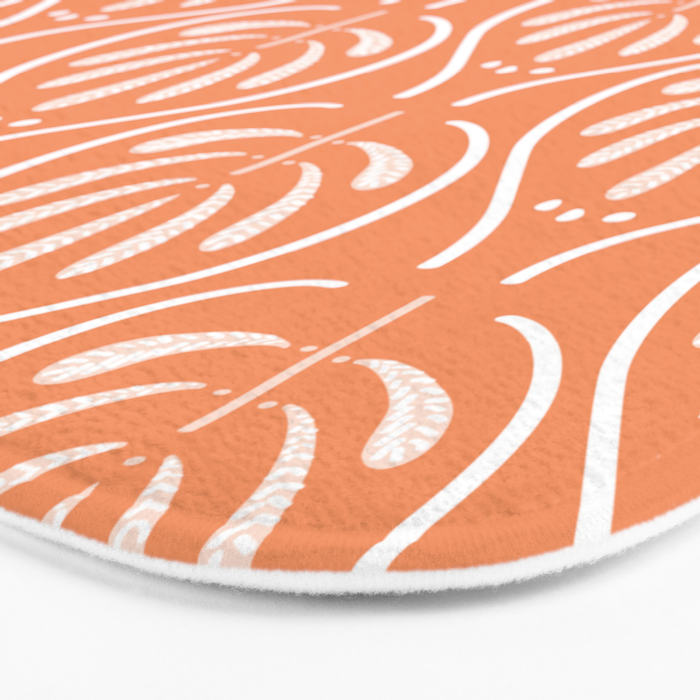 Boho salmon Bath Mat Gallery Image 3