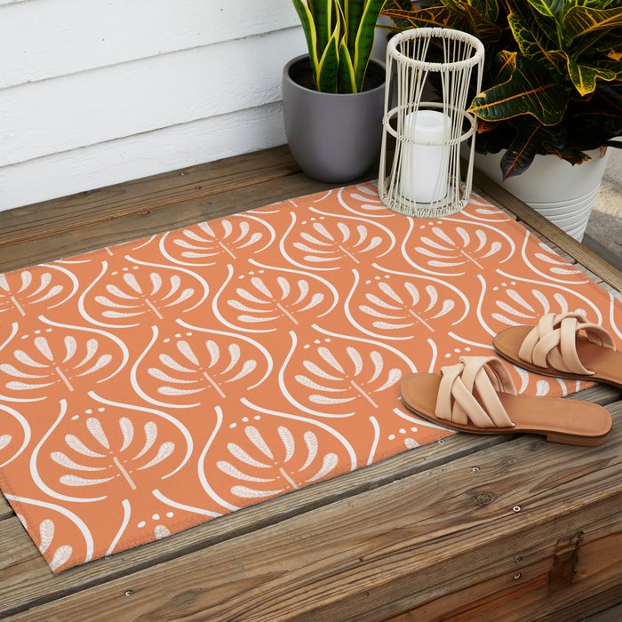 Boho salmon Outdoor Rug Gallery Image 2
