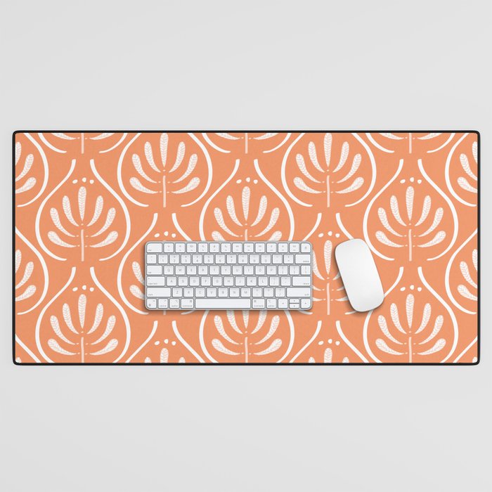 Boho salmon Desk Mat Gallery Image 1