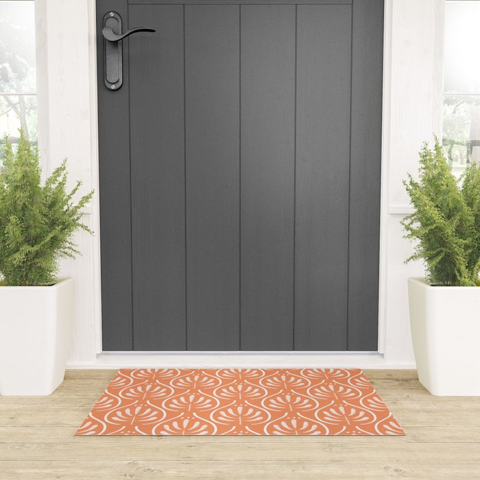 Boho salmon Welcome Mat Gallery Image 3