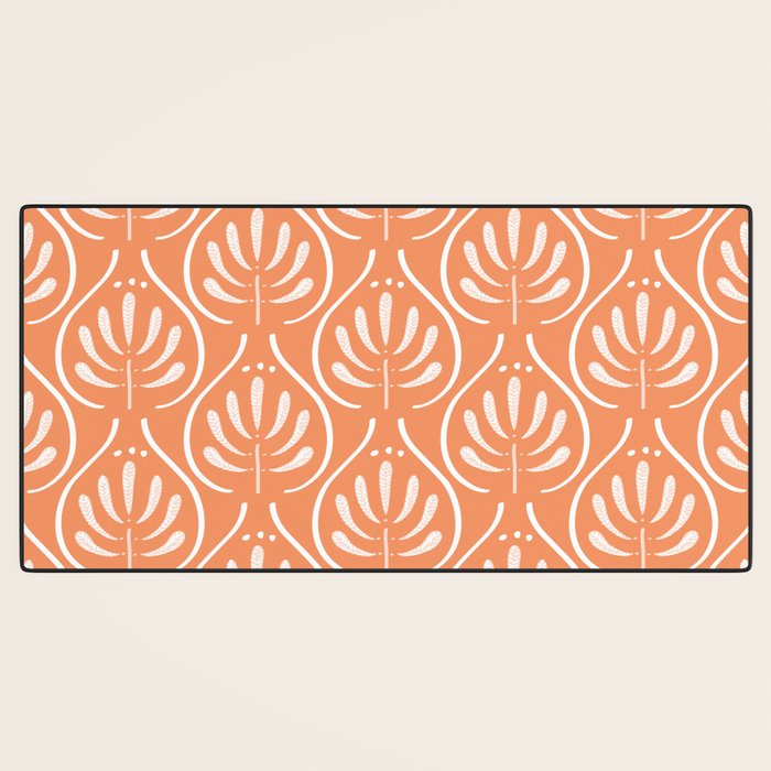 Boho salmon Desk Mat Gallery Image 3