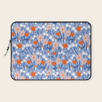 Red and blue spring flowers  Laptop Sleeve Gallery Image 1