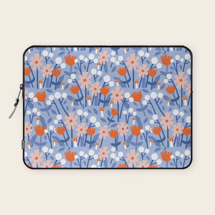 Red and blue spring flowers  Laptop Sleeve Gallery Image 1