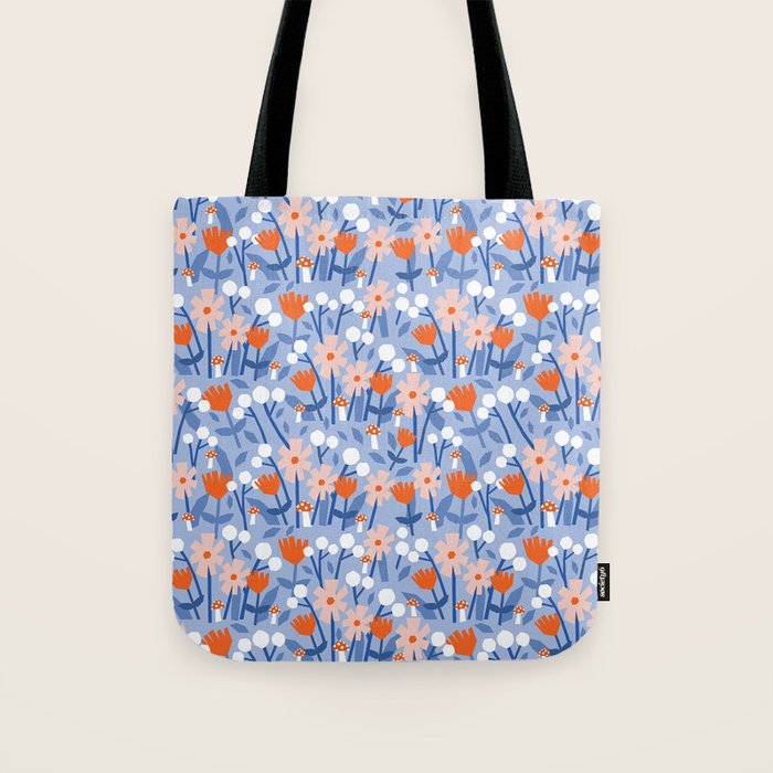 Red and blue spring flowers  Tote Bag Gallery Image 1