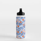 Red and blue spring flowers  Water Bottle Gallery Image 3