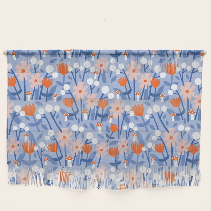 Red and blue spring flowers  Wall Hanging Gallery Image 1
