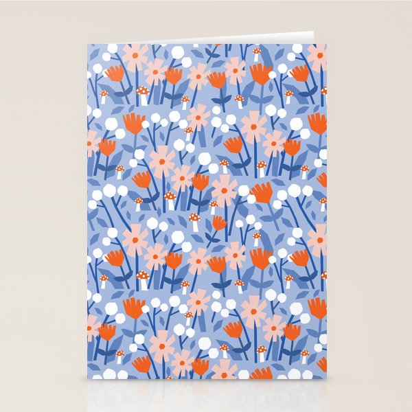 Red and blue spring flowers  Stationery Card Gallery Image 2