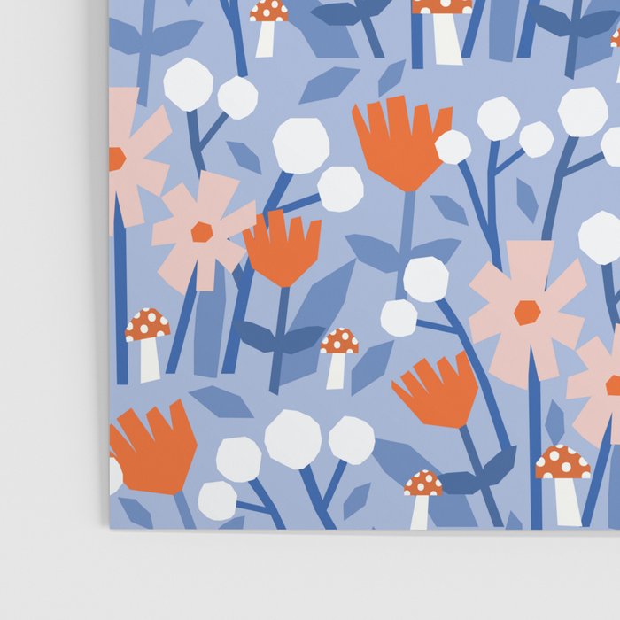 Red and blue spring flowers  Poster Gallery Image 3