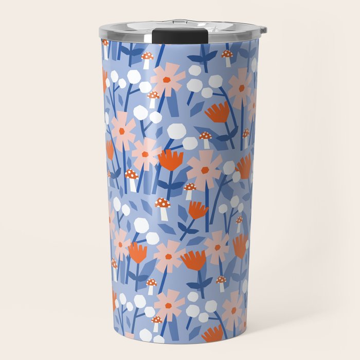 Red and blue spring flowers  Travel Mug Gallery Image 1
