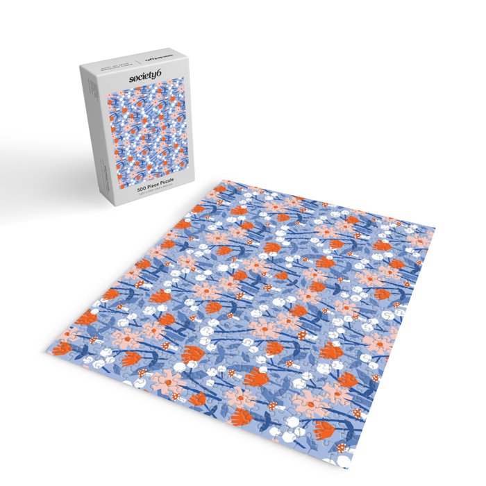 Red and blue spring flowers  Jigsaw Puzzle Gallery Image 2