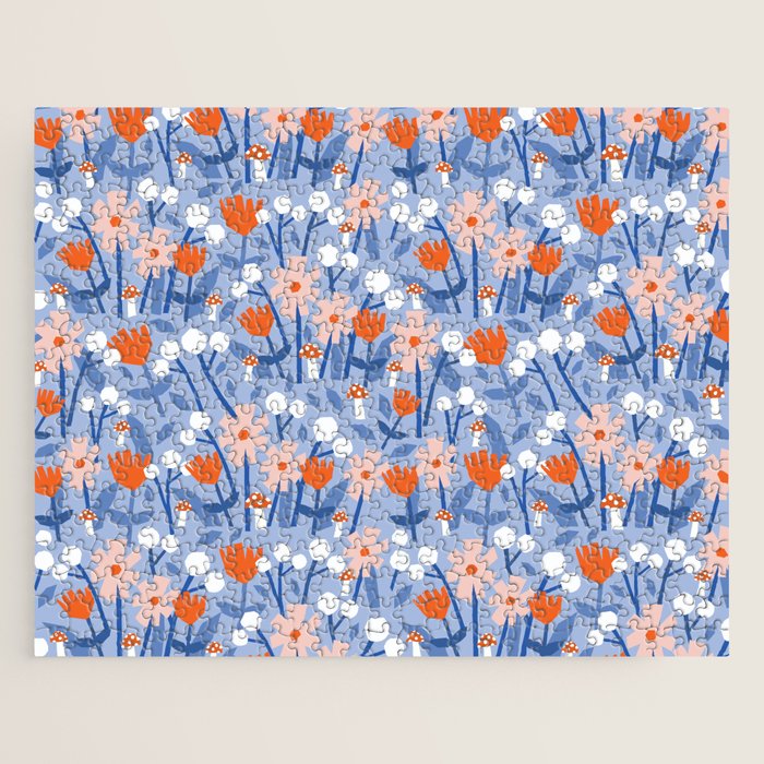 Red and blue spring flowers  Jigsaw Puzzle Gallery Image 1