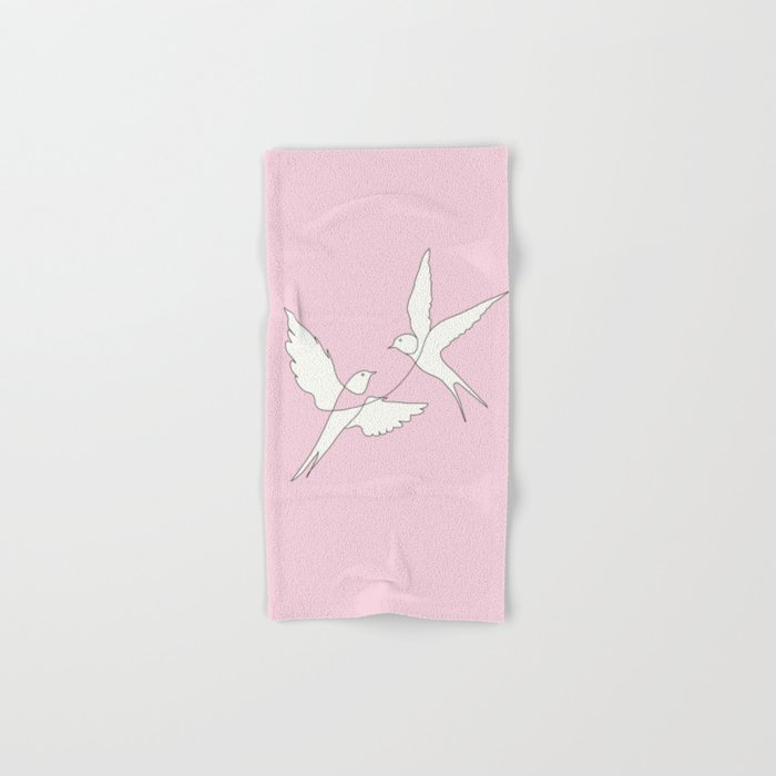 Two Swallows Line Art Towels Gallery Image 1