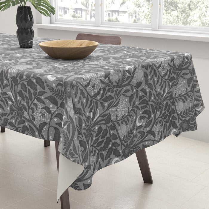 Mysterious Garden - Grayscale  Tablecloth Gallery Image 3