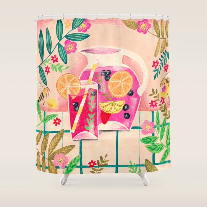 Summer cocktail Shower Curtain Gallery Image 1