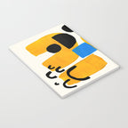 Mid Century Modern abstract Minimalist Fun Colorful Shapes Patterns Ikea Yellow & Blue Notebook Gallery Image 3