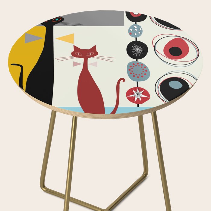 Mid-Century Modern Art Cats Side Table Gallery Image 2