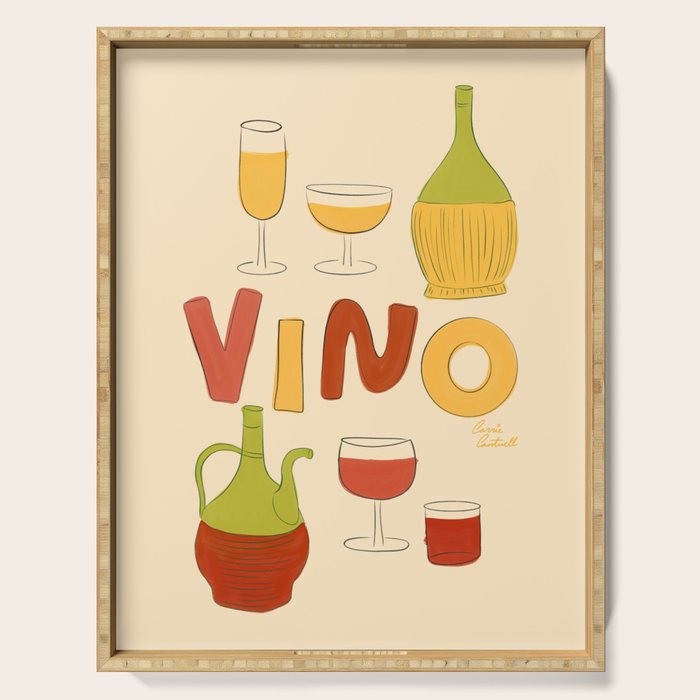 Vino Italian Wine Serving Tray Gallery Image 1