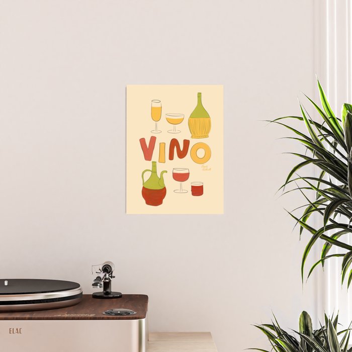Vino Italian Wine Poster Gallery Image 2