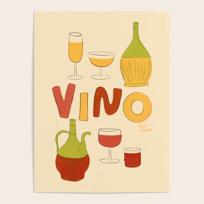 Vino Italian Wine Poster Gallery Image 4
