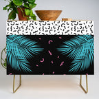 Memphis pattern 52 - 80s / 90s Retro / Palm Tree Credenza Gallery Image 1