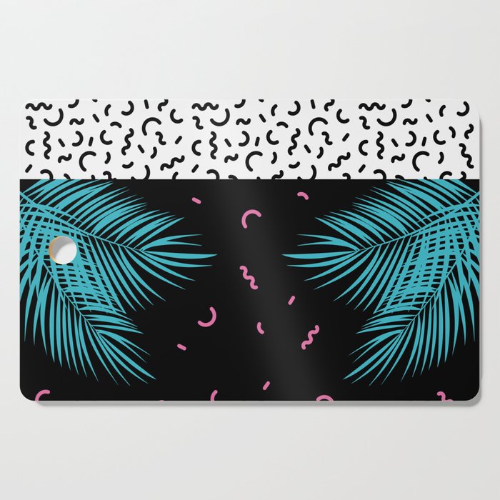 Memphis pattern 52 - 80s / 90s Retro / Palm Tree Cutting Board Gallery Image 1