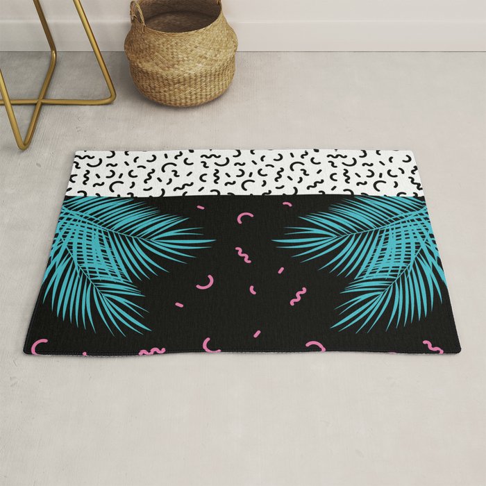 Memphis pattern 52 - 80s / 90s Retro / Palm Tree Rug Gallery Image 1