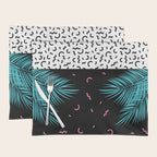 Memphis pattern 52 - 80s / 90s Retro / Palm Tree Placemat Gallery Image 1