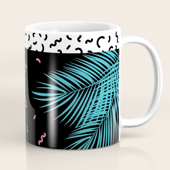 Memphis pattern 52 - 80s / 90s Retro / Palm Tree Coffee Mug Gallery Image 1