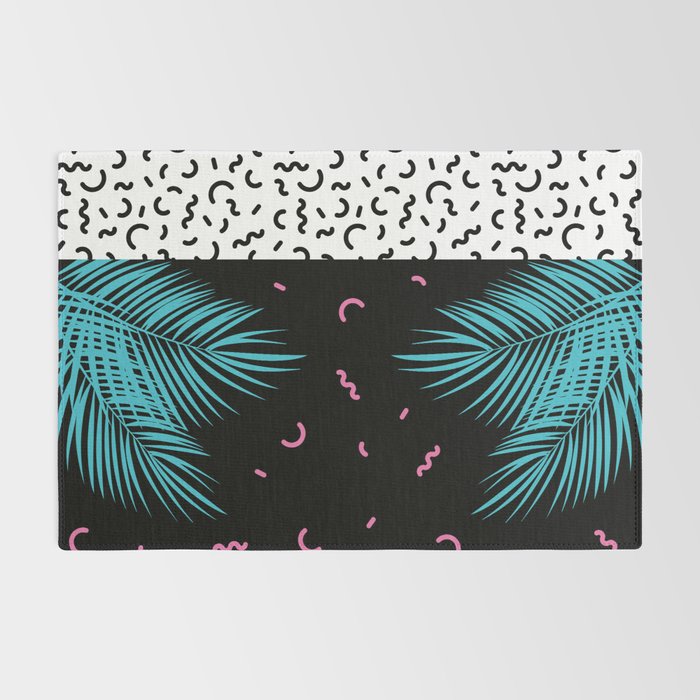 Memphis pattern 52 - 80s / 90s Retro / Palm Tree Rug Gallery Image 2