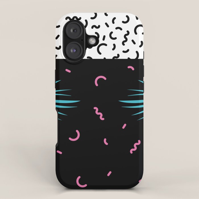 Memphis pattern 52 - 80s / 90s Retro / Palm Tree iPhone Case Gallery Image 1