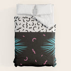 Memphis pattern 52 - 80s / 90s Retro / Palm Tree Comforter Gallery Image 6