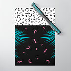 Memphis pattern 52 - 80s / 90s Retro / Palm Tree Wrapping Paper Gallery Image 1