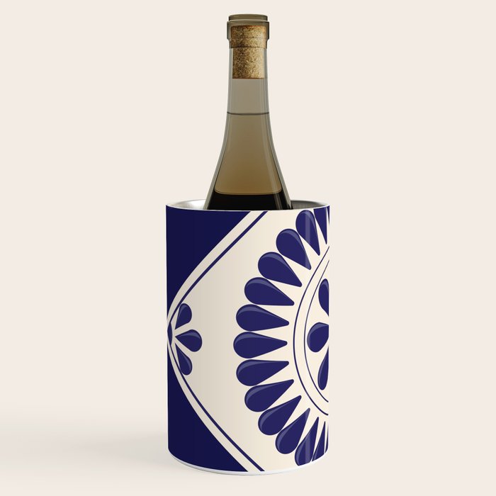 Mexican Talavera Blue Floral Tile by Akbaly Wine Chiller Gallery Image 2