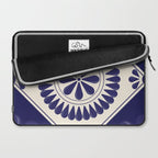 Mexican Talavera Blue Floral Tile by Akbaly Laptop Sleeve Gallery Image 2