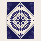 Mexican Talavera Blue Floral Tile by Akbaly Poster Gallery Image 4