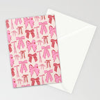 Bows in red and pink Stationery Card Gallery Image 2