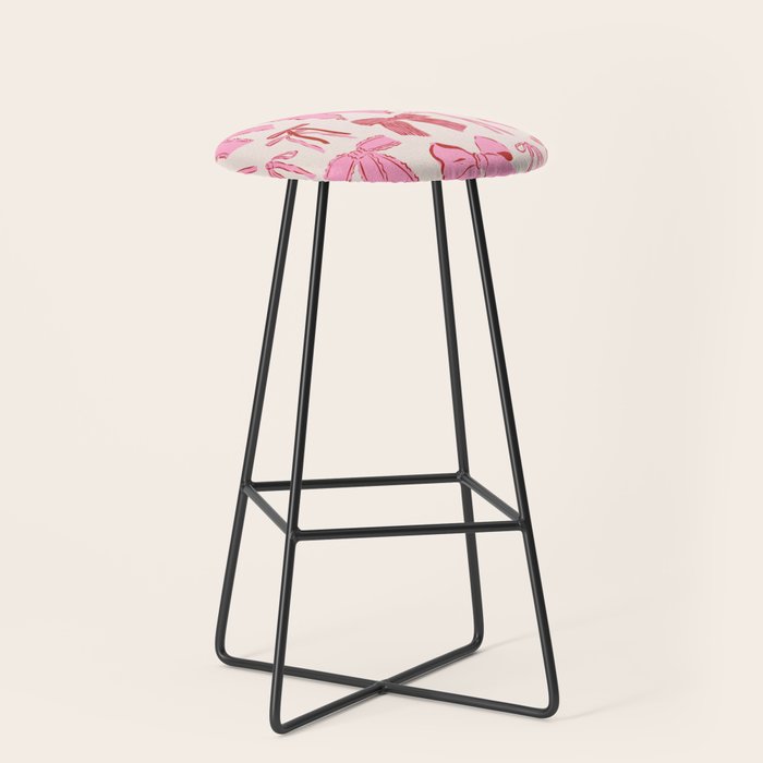 Bows in red and pink Stool Gallery Image 1