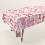 Bows in red and pink Tablecloth Gallery Image 1