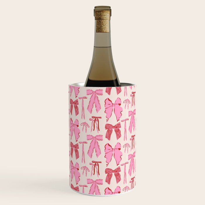 Bows in red and pink Wine Chiller Gallery Image 2
