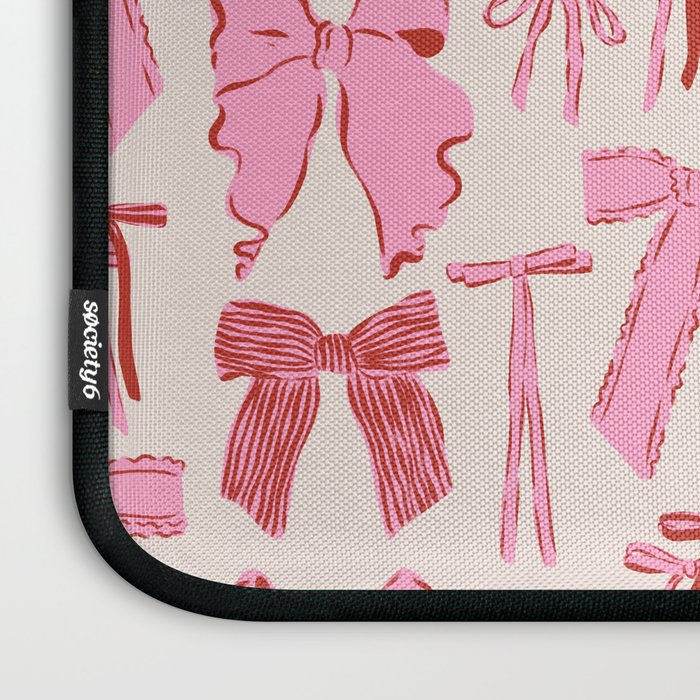 Bows in red and pink Laptop Sleeve Gallery Image 3