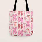 Bows in red and pink Tote Bag Gallery Image 1