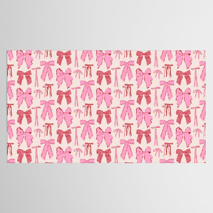 Bows in red and pink Tablecloth Gallery Image 2