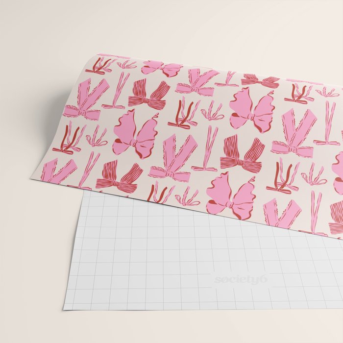 Bows in red and pink Wrapping Paper Gallery Image 2