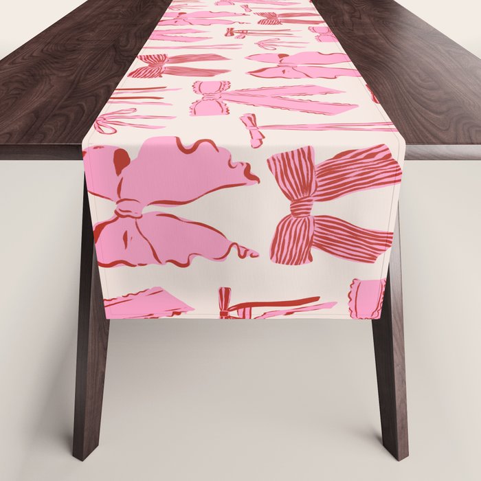 Bows in red and pink Table Runner Gallery Image 1