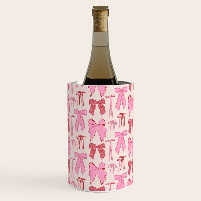 Bows in red and pink Wine Chiller Gallery Image 1
