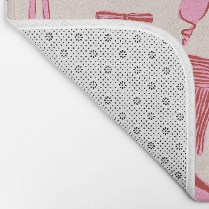 Bows in red and pink Bath Mat Gallery Image 2